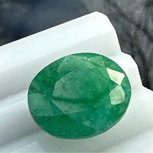 🌟13.08 Brazilian Emerald Oval Cut Faceted Gemstone